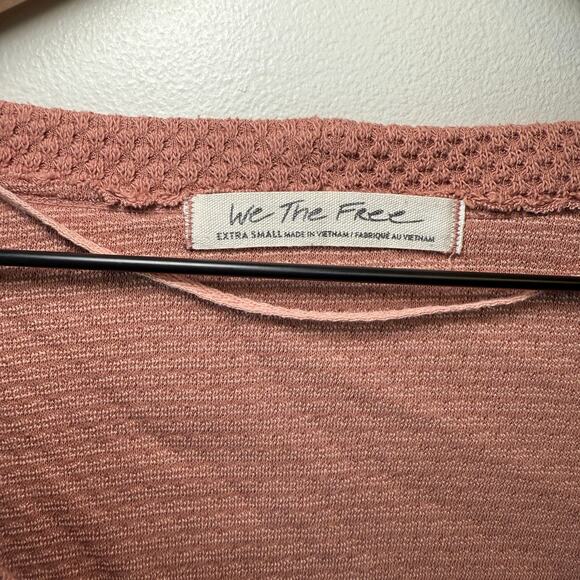 Free People Fall For You Cropped Tee Top Cactus Tint Pink Women's Size X-Small - Picture 4 of 7